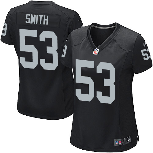 Women's Game Malcolm Smith Nike Jersey Black Home - #53 NFL Oakland Raiders